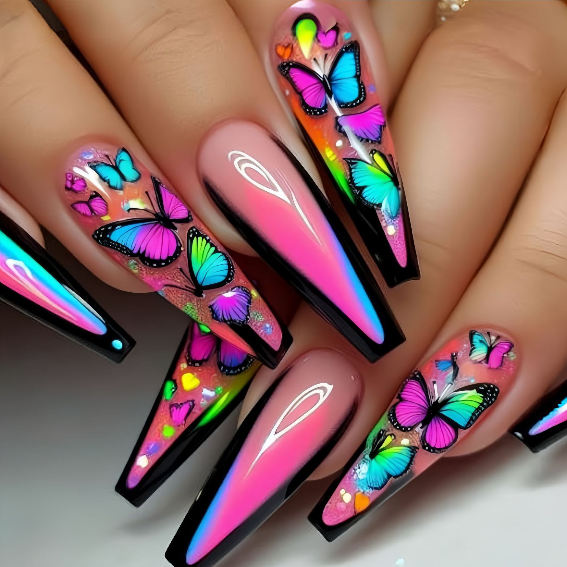 Nail Art Wedding - Короткие накладные ногти средней длины для