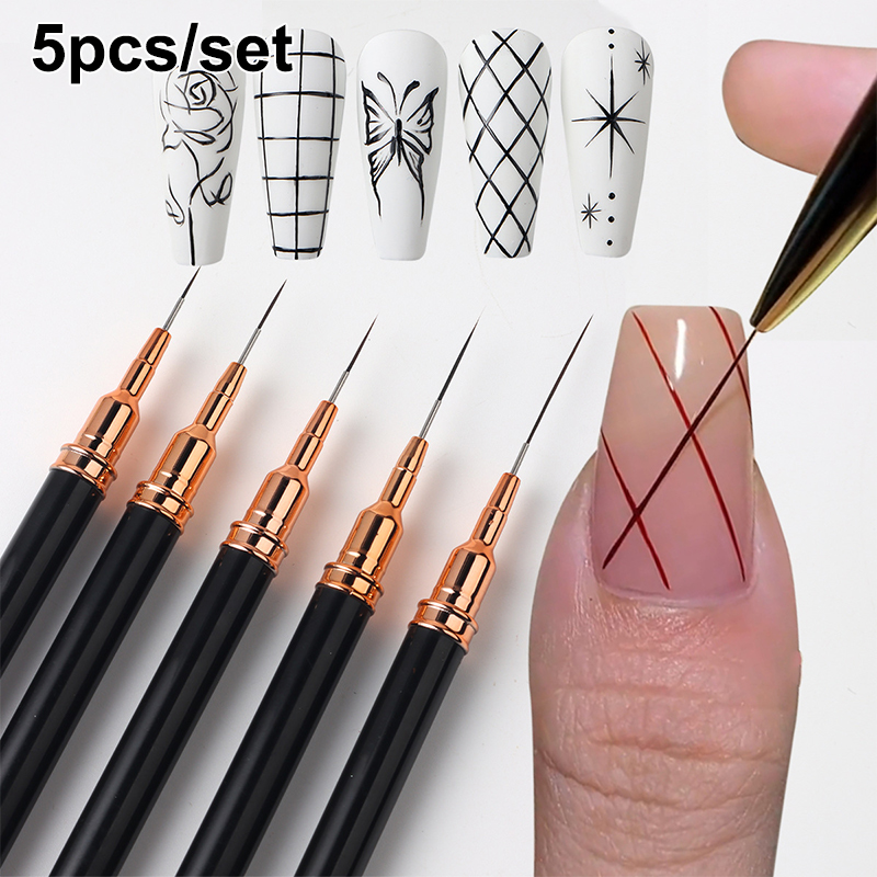 Nail Art Brush Set - З. Набор из 5 профессиональных кистей