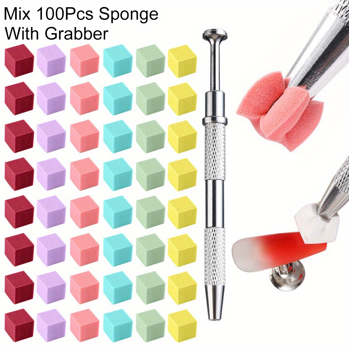 Nail Art Brush Set - 1/50/100 шт. квадратный набор губок для