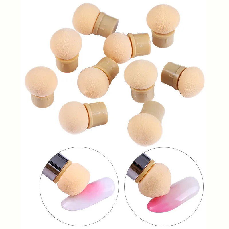 Dip Powder Nail - Сменные головки губки с круглой острой