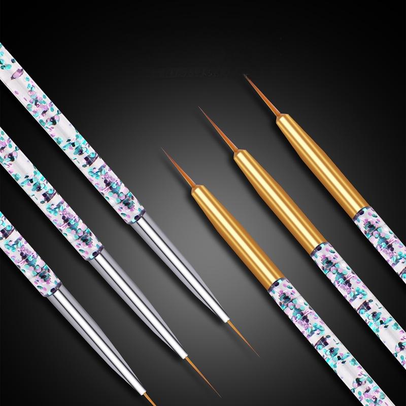 Nail Art Brush Set - Набор из 3 прозрачных кистей для
