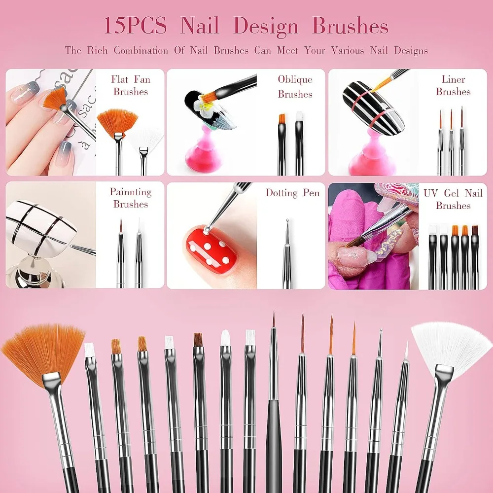 Набор из 32 кистей для нейл-ар – обзор и цена Nail Art Brush Set