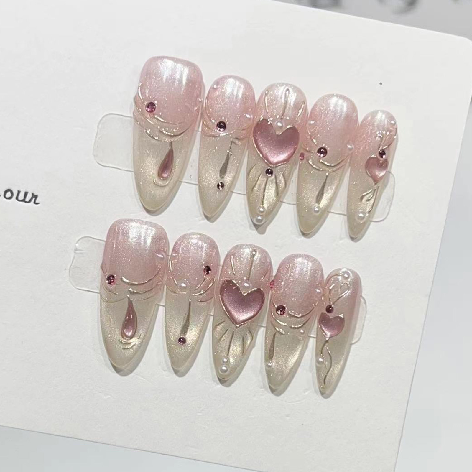 10 шт., миндалевидные глянцевы – обзор и цена Nail Art Wedding