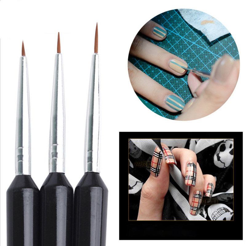 Набор из 3 ультратонких кистей – обзор и цена Nail Art Brush Set