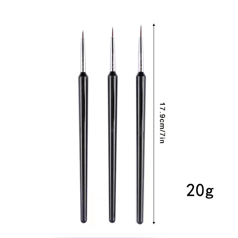 Набор из 3 ультратонких кистей – обзор и цена Nail Art Brush Set