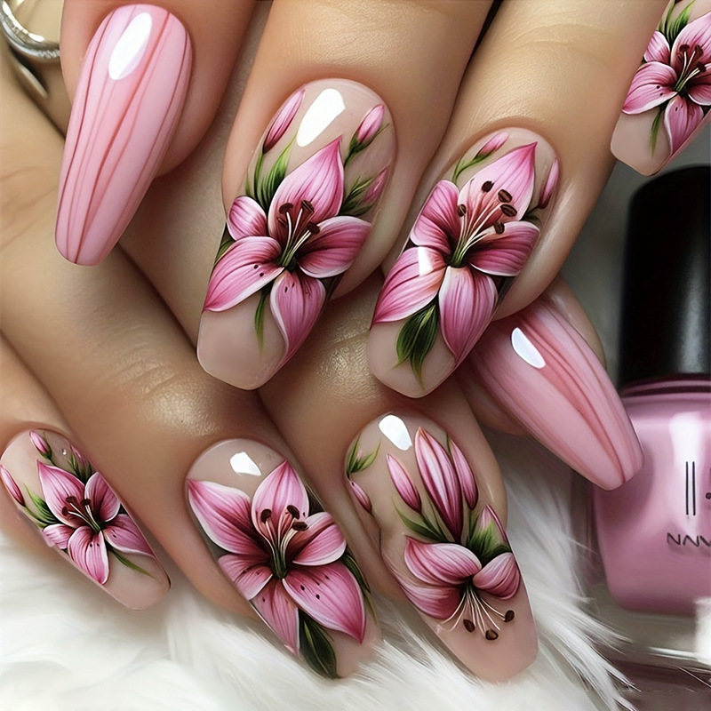 24 шт., накладные ногти с леоп – обзор и цена Nail Art Leopard