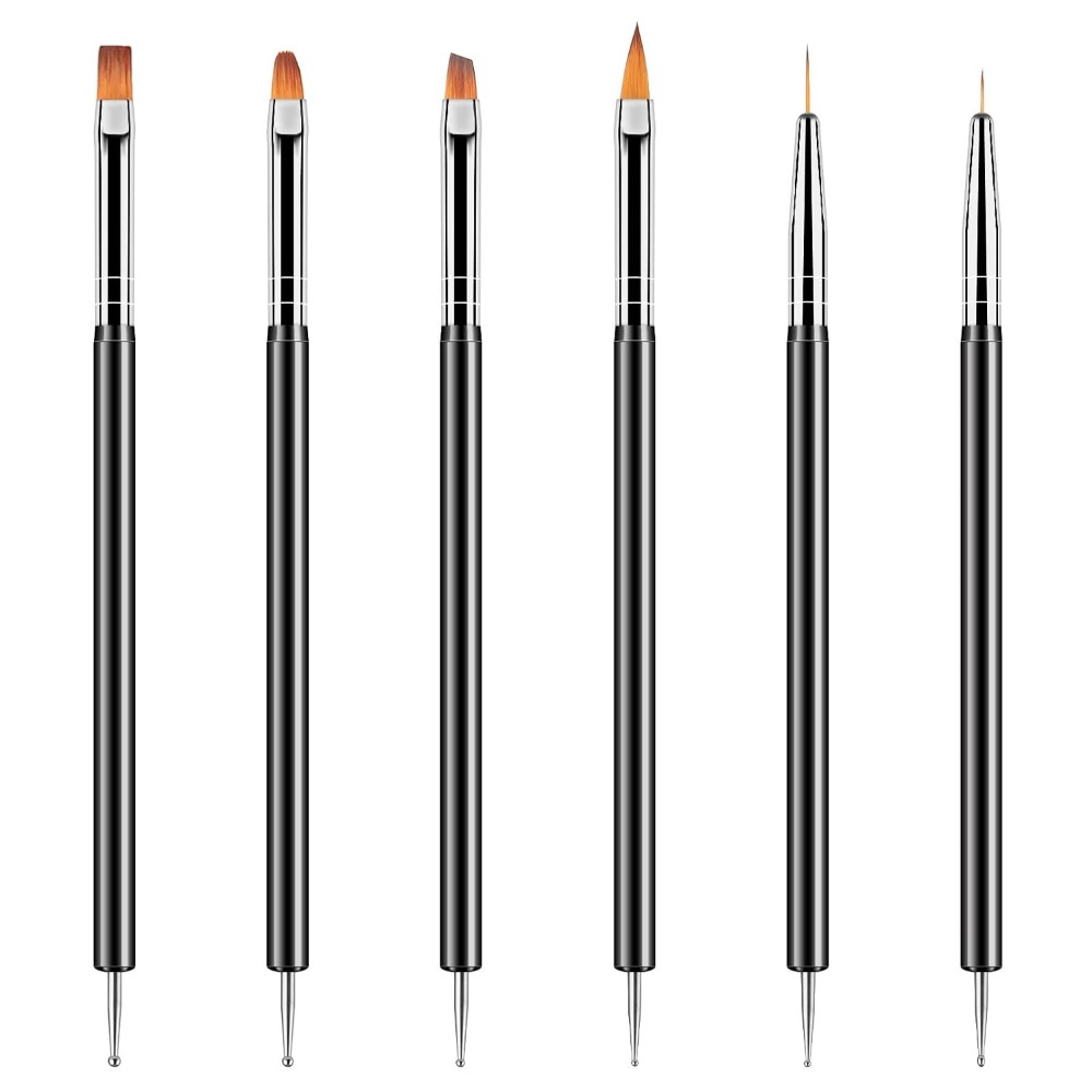 Набор из 6 двусторонних инстру – обзор и цена Nail Art Brush Set