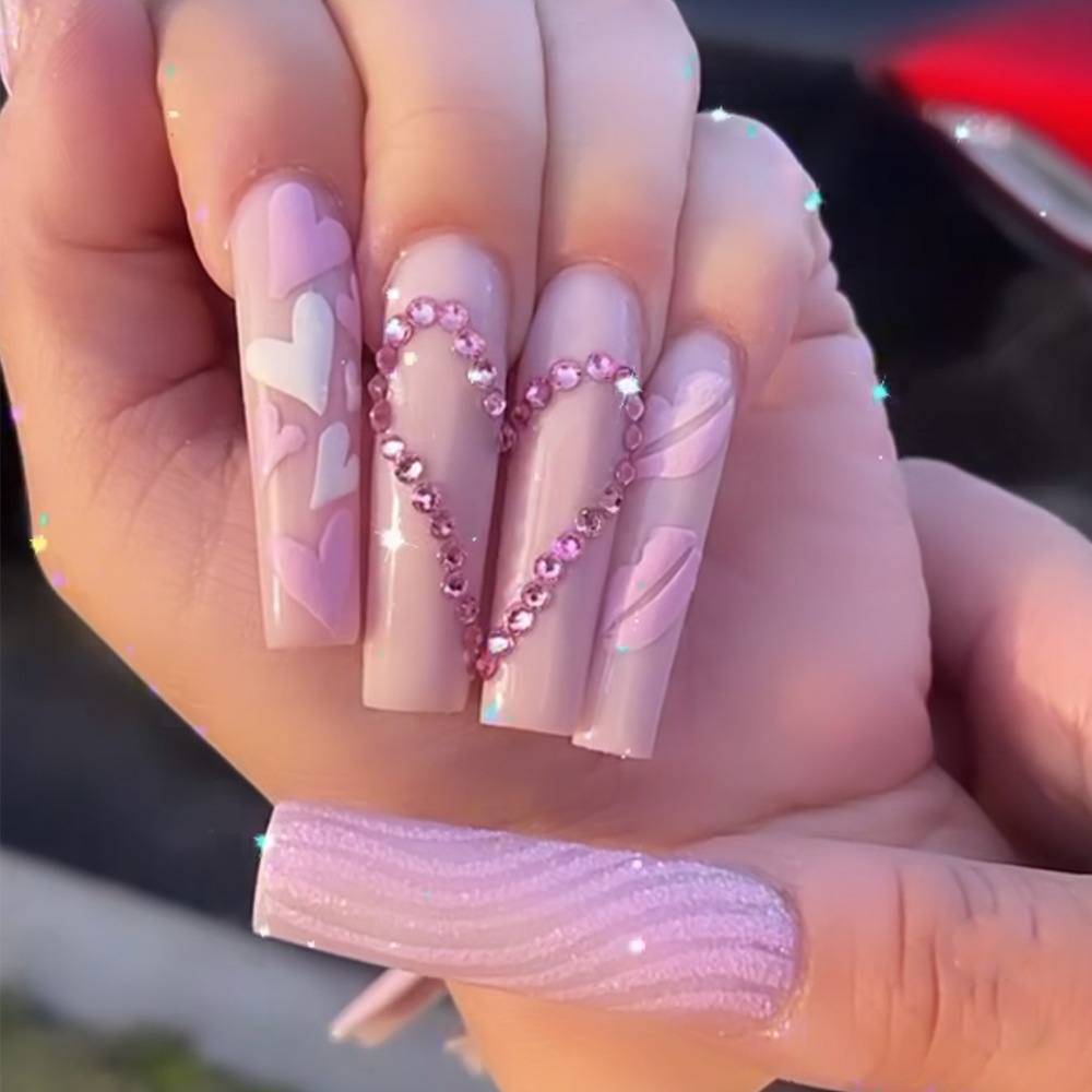 Накладные ногти средней длины  – обзор и цена Nail Art Wedding