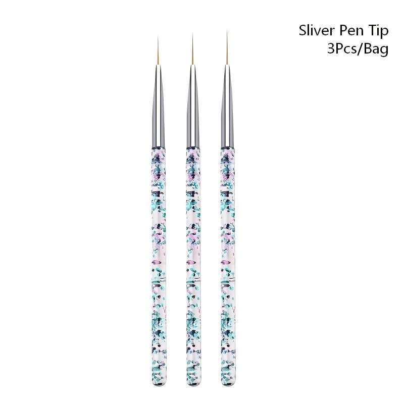 Набор из 3 прозрачных кистей д – обзор и цена Nail Art Brush Set
