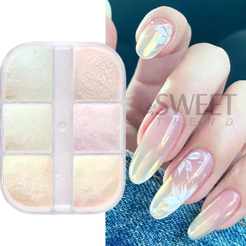 6 сеток Aurora, зеркальный пор – обзор и цена Dip Powder Nail