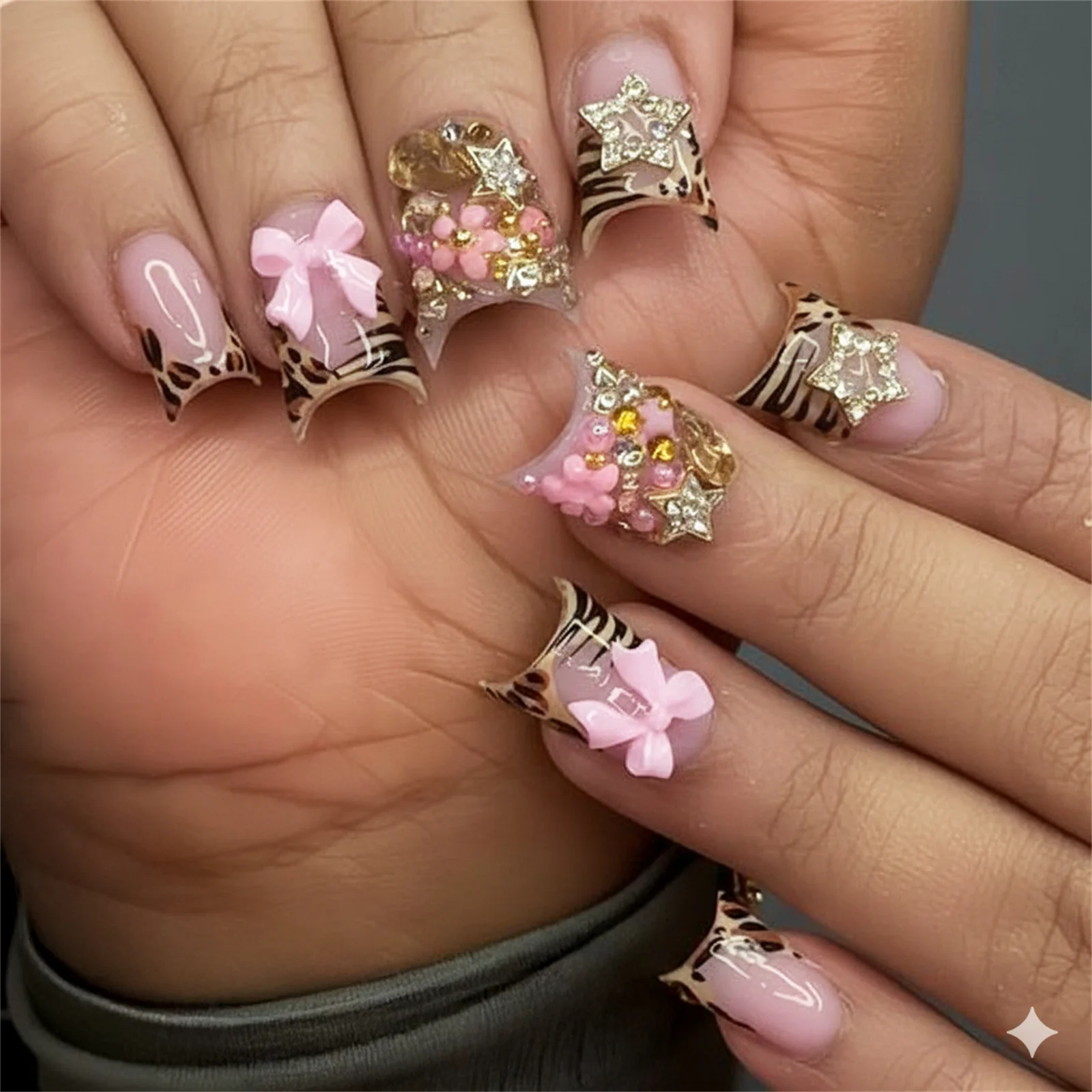 24 шт. коротких накладных ногт – обзор и цена Nail Art Leopard